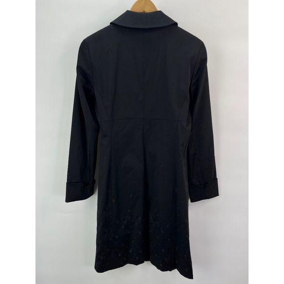 Enzo Angiolini sz M Black Atomic Starburst Long Coat - Picture 4 of 7